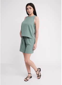 Комплект з жатого льону FLAWLESS 6701/260 mossy sage (зелений)