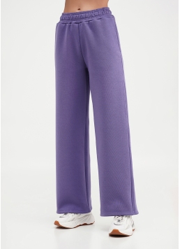 Широкі штани на флісі SPORT STYLE 4323/170 plum (фіолетовий)