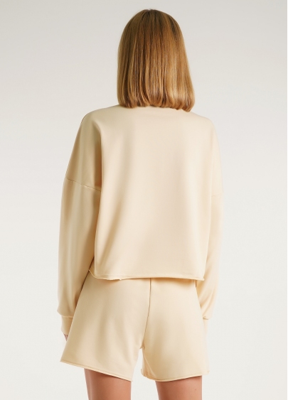 Свитшот укороченный с необработанным краем STREET STYLE 4415/180 beige (бежевый)