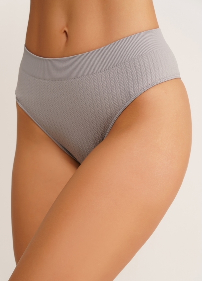 Фактурные бесшовные бразилиана BRASILIAN BRIEFS BRAID griffin (серый)