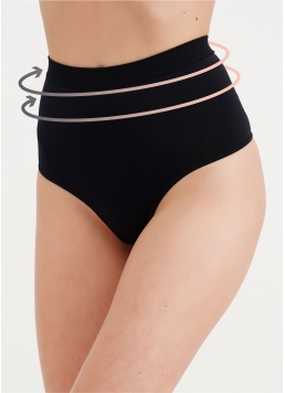 Безшовні труси стрінги моделюючі STRING HIGH WAIST MODELLING black (чорний)