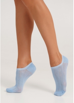 Шкарпетки короткі з сітчастим плетінням WS1 AIR 010 baby blue (блакитний)